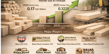Balsa Wood Market Expected to Grow from USD 0.17 Billion in 2024 to USD 0.3228 Billion by 2035