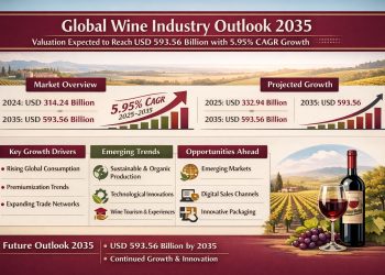 Global Wine Industry Outlook 2035: Valuation Expected to Reach USD 593.56 Billion with Expanding Consumer Demand